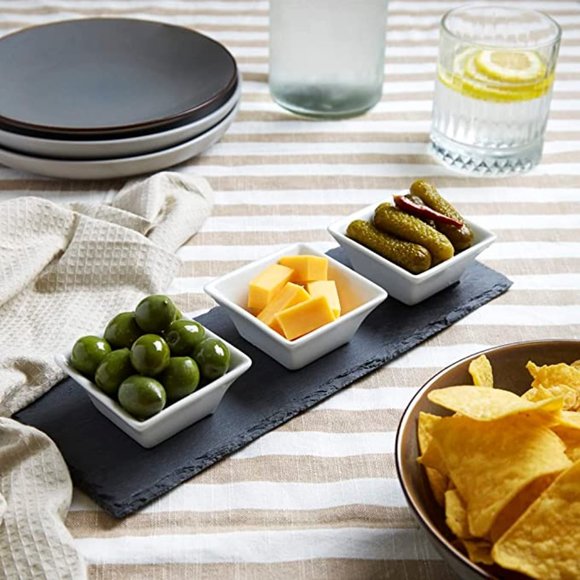 Apollo Meze Dipping Bowls & Slate Tray, 4 Piece set - Picture 2 of 5